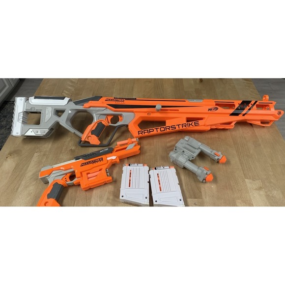 Nerf Other - Nerf N-Strike Elite Raptorstrike  AccuStrike Series Gun Set Tripod & Magazines